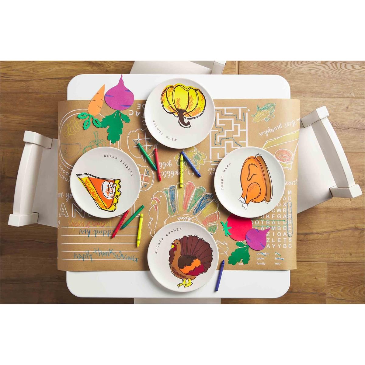 Disposable Kraft Thanksgiving Runner Set - Jayla's Bowtique