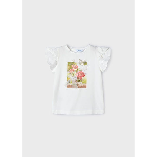Floral Bows & Butterflies Printed Tee Shirt