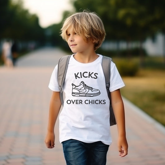 Kicks over Chicks Graphic Tee Shirt