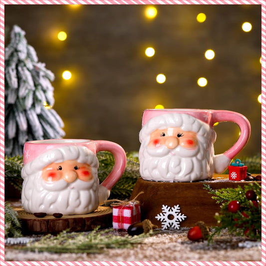 Classic Pink Santa Mug