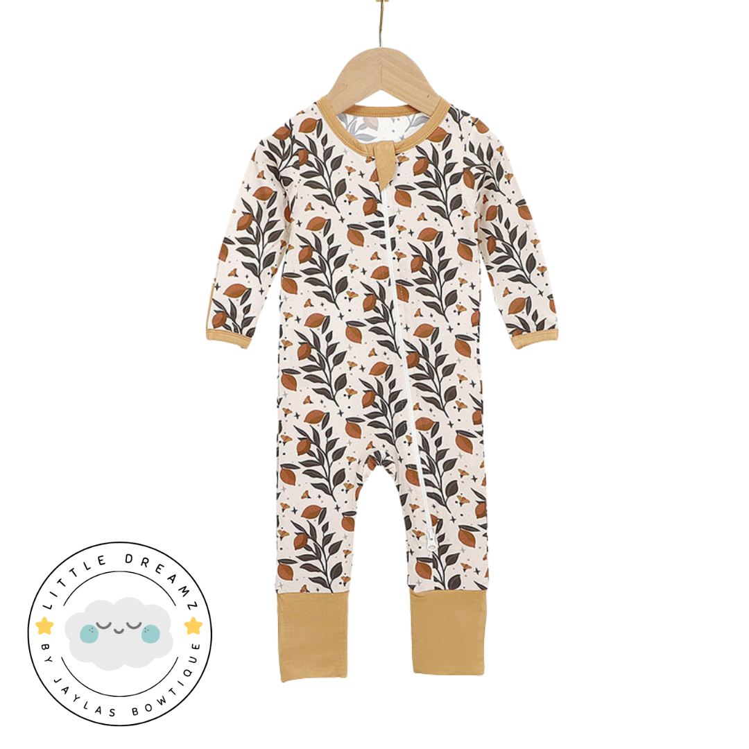 Rustic Lemon Zip Romper