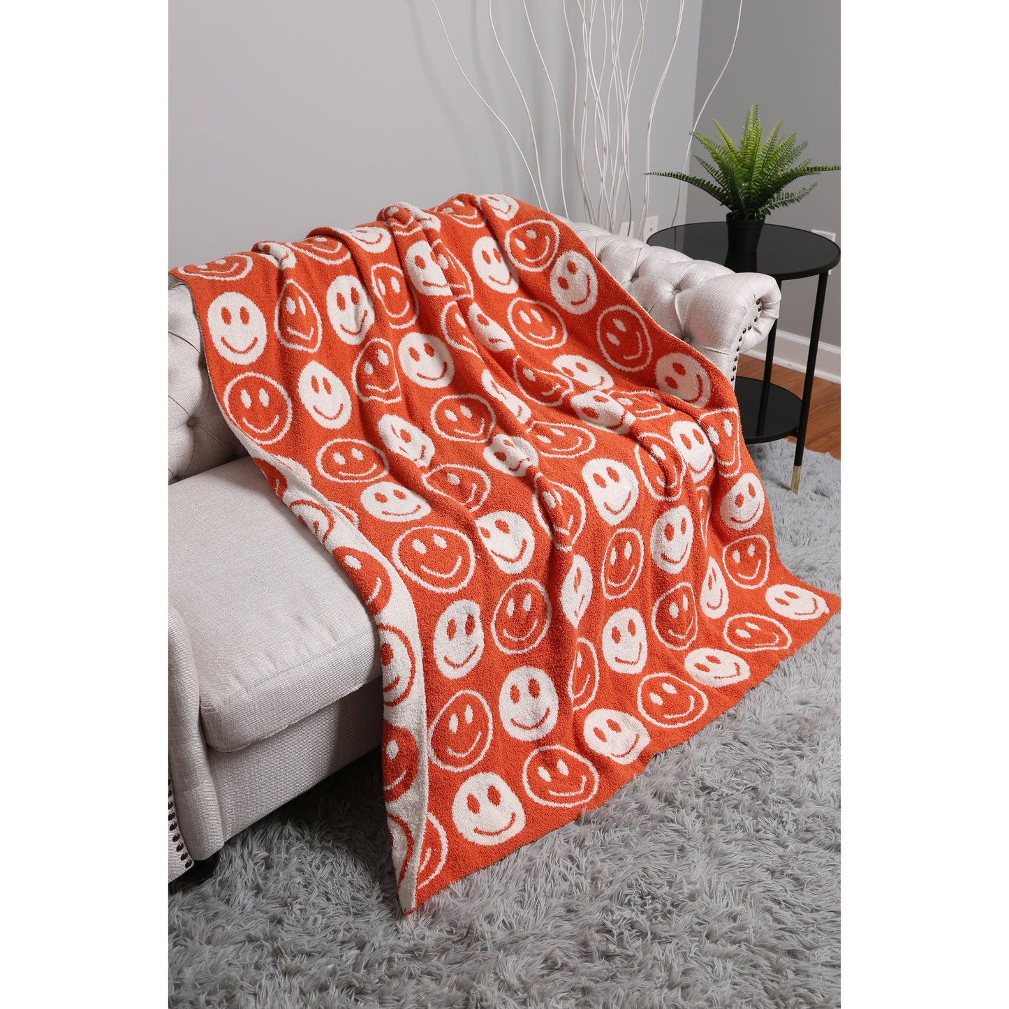 Cozy Collection Smiley Throw Blanket