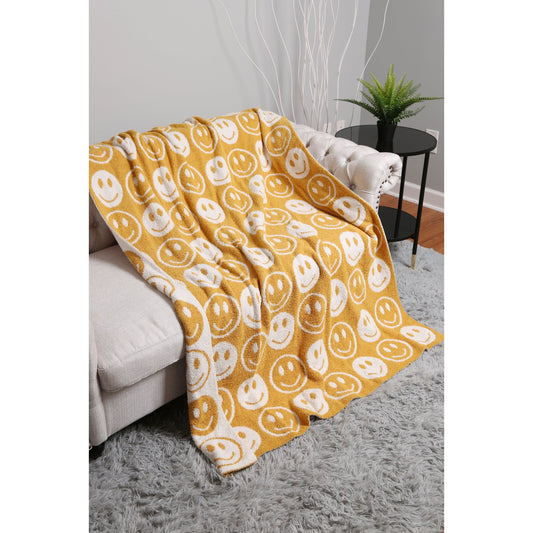 Cozy Collection Smiley Throw Blanket (Adult Sized)