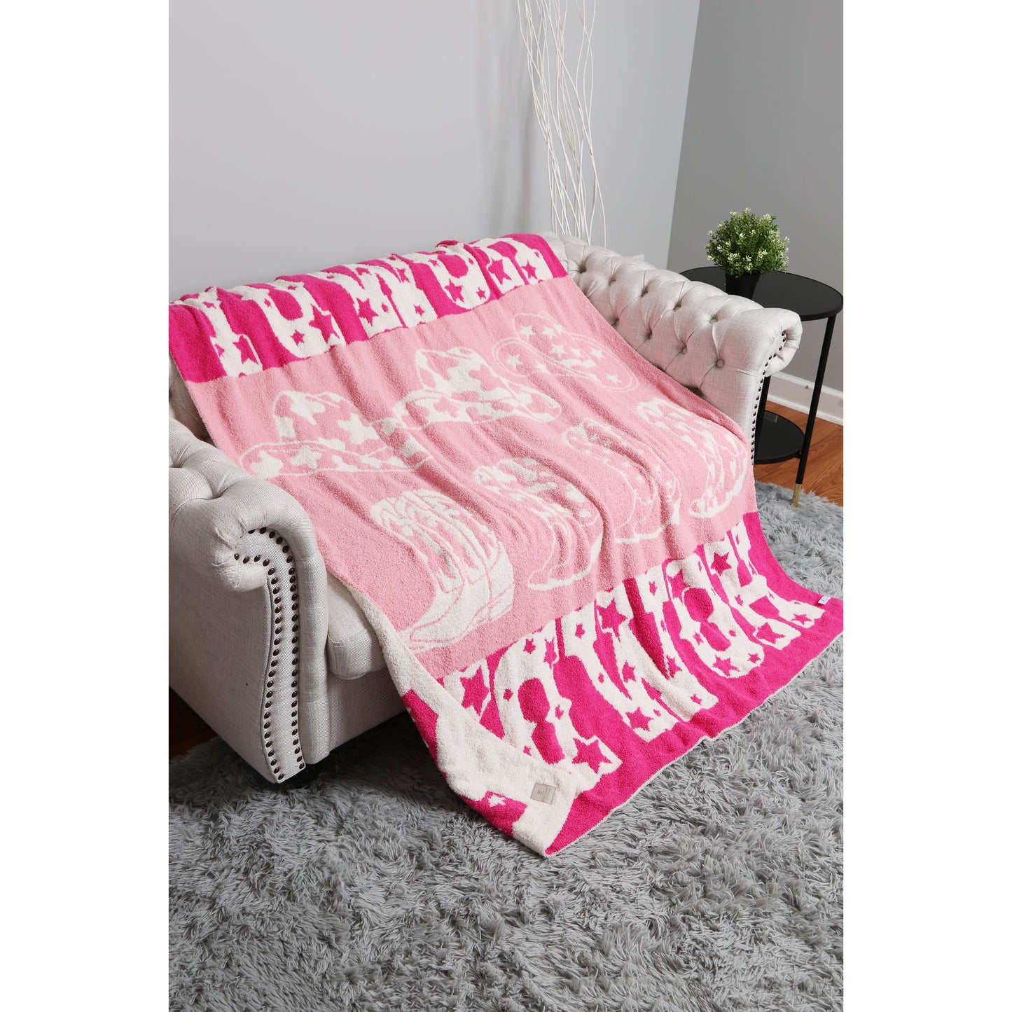 Adult sized Howdy Cowgirl Blanket
