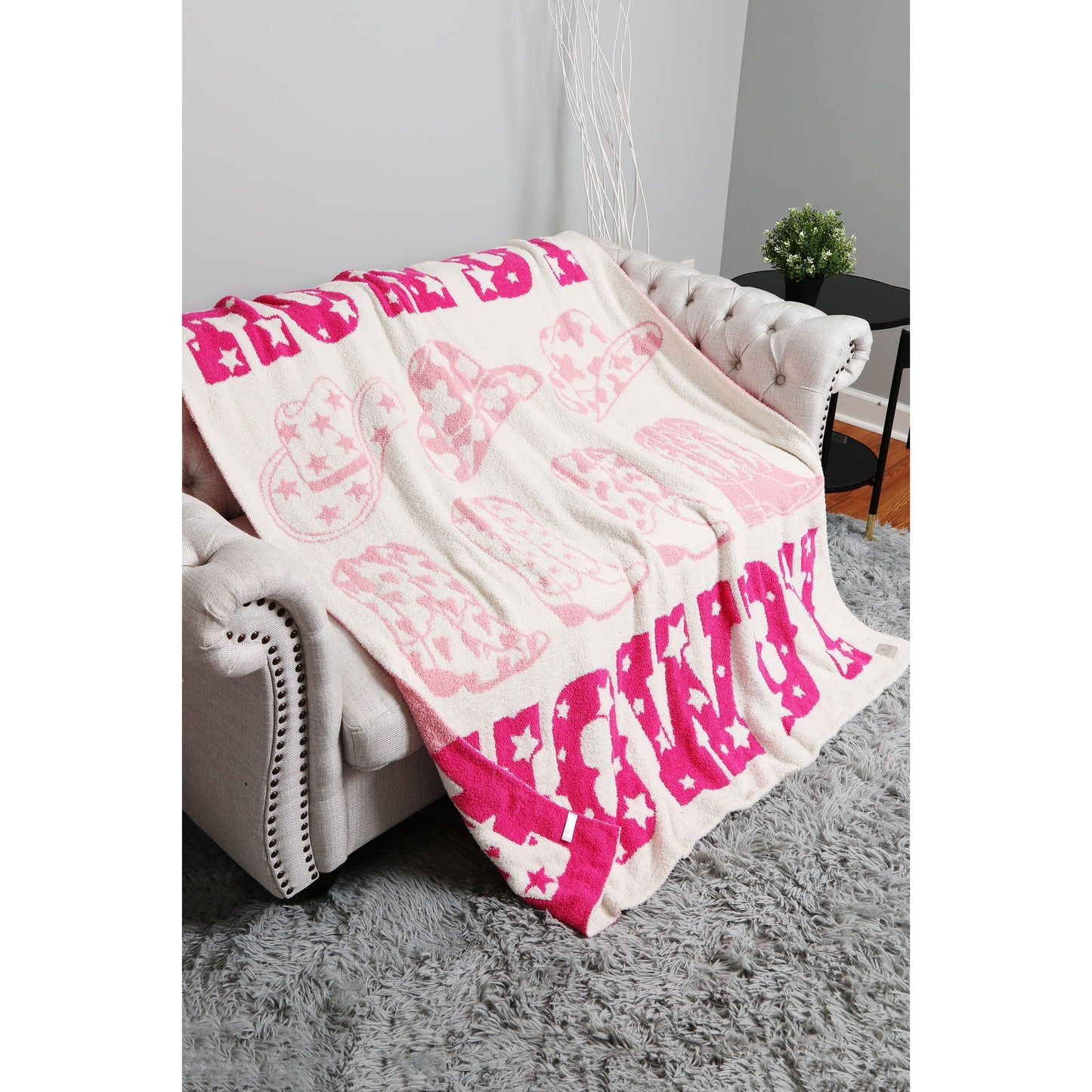 Adult sized Howdy Cowgirl Blanket