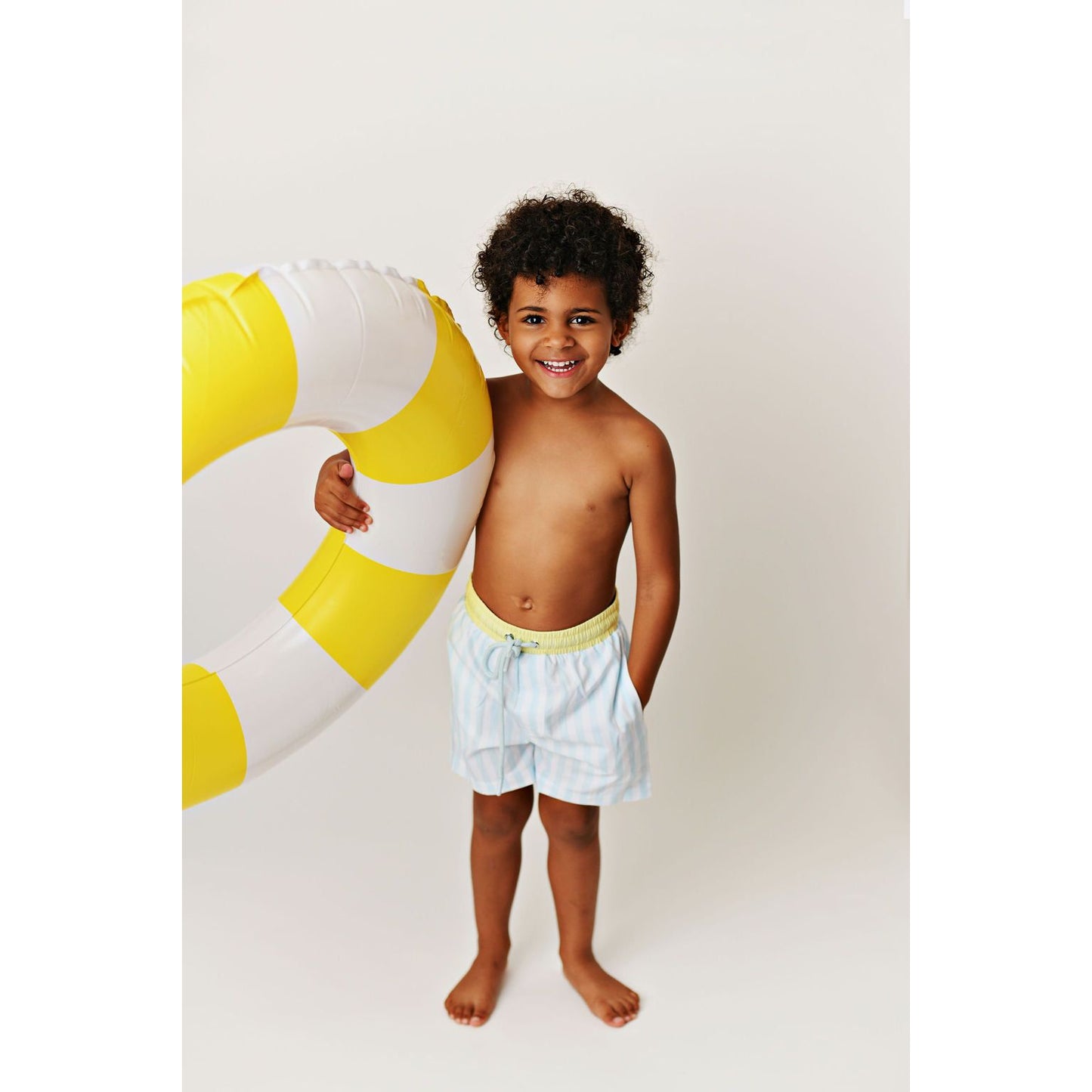 Lemonade Striped Boys Swim Short