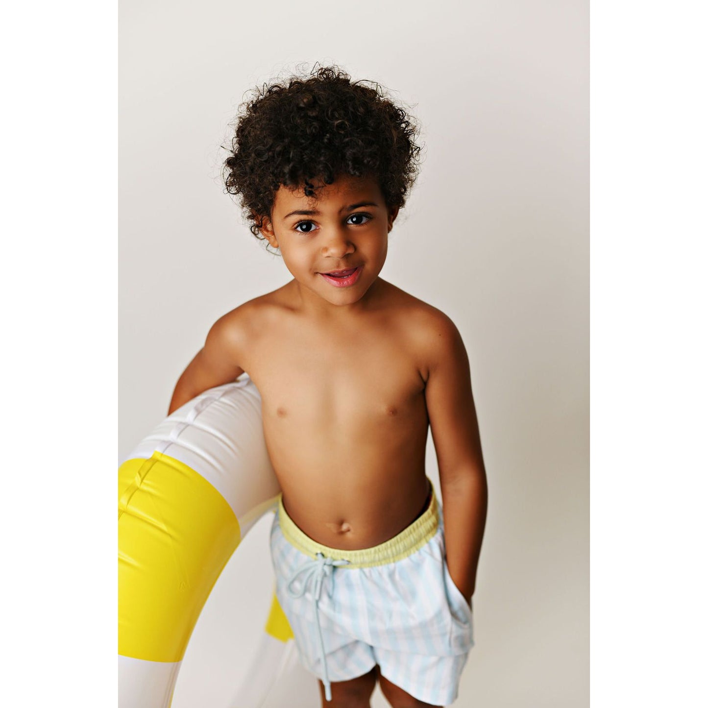 Lemonade Striped Boys Swim Short