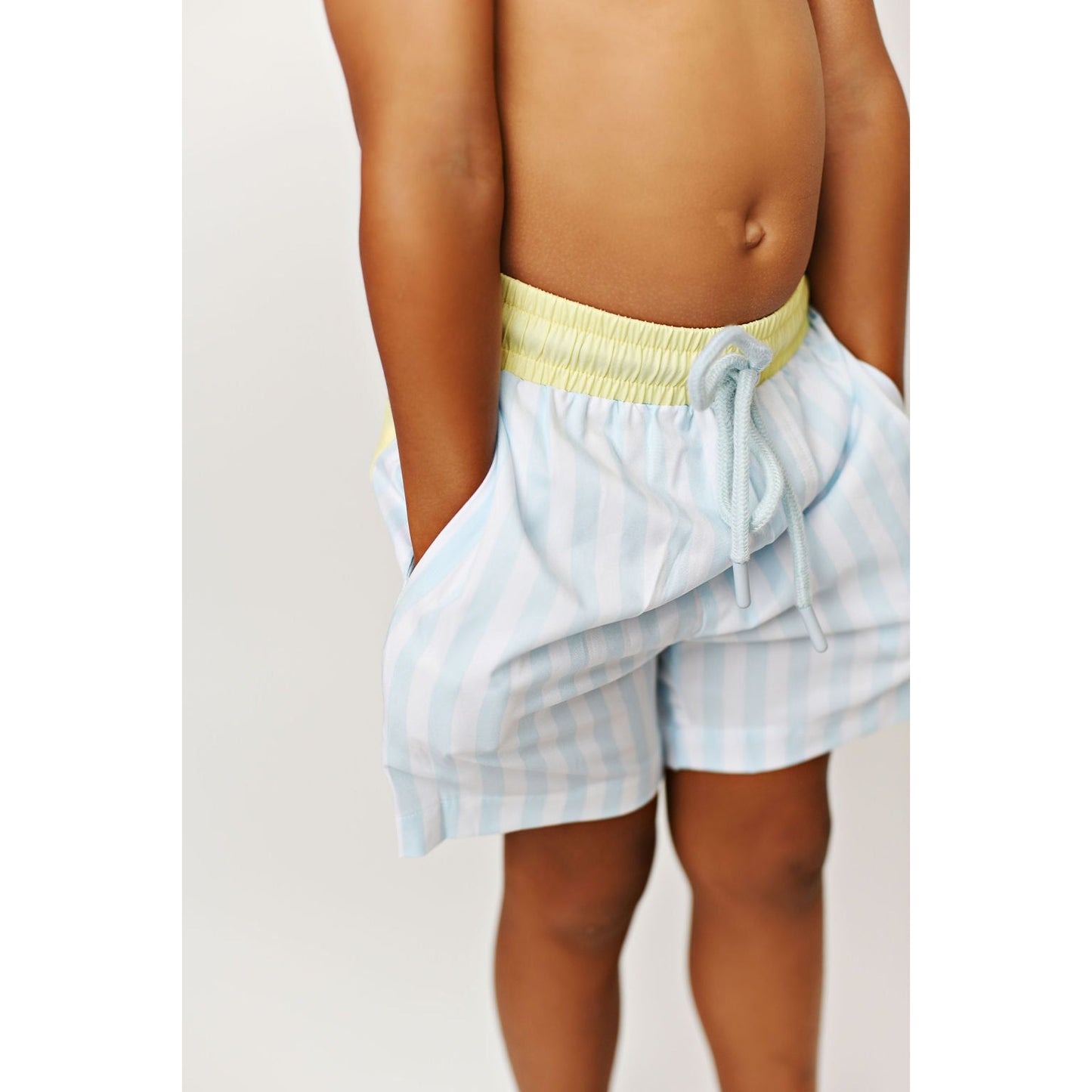 Lemonade Striped Boys Swim Short