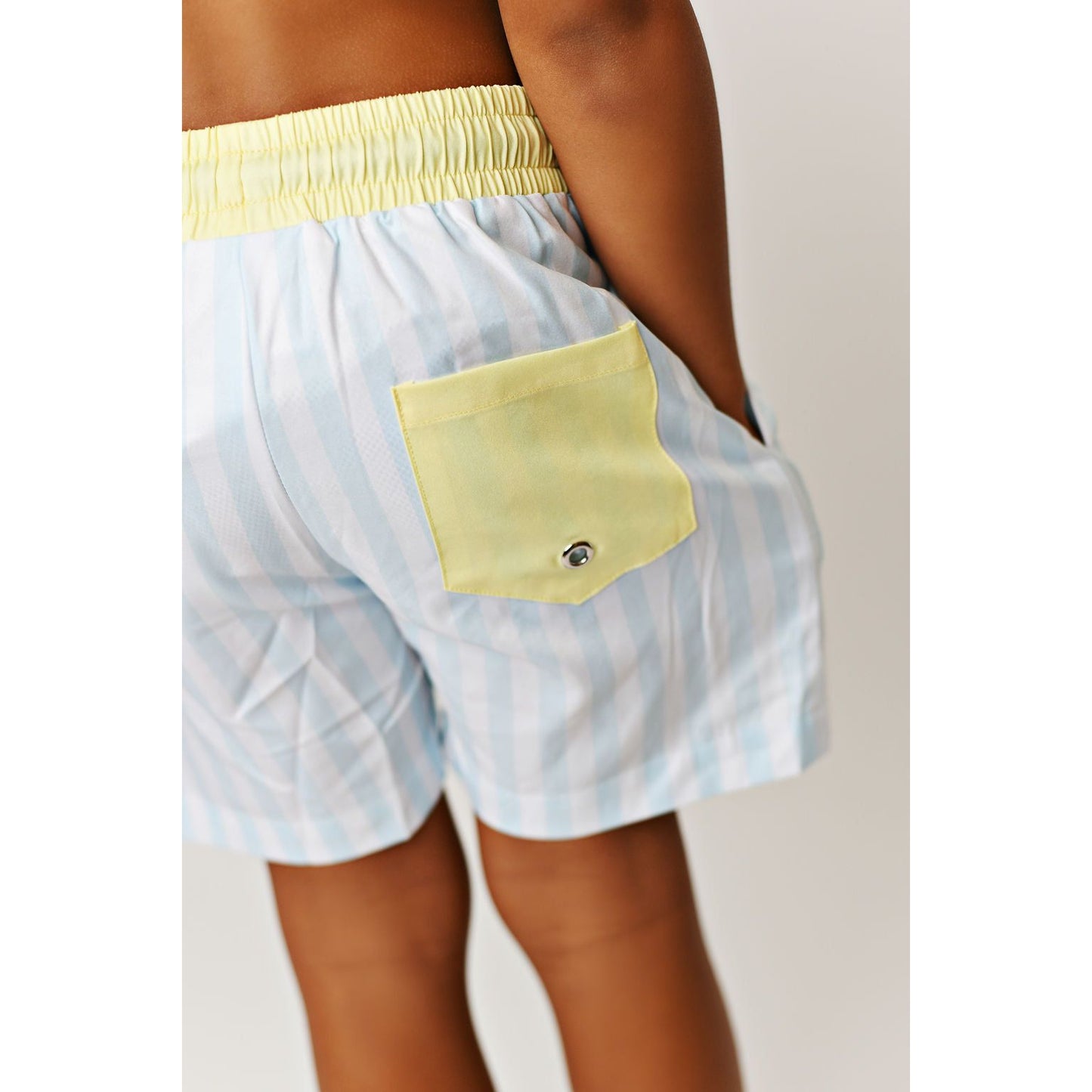 Lemonade Striped Boys Swim Short