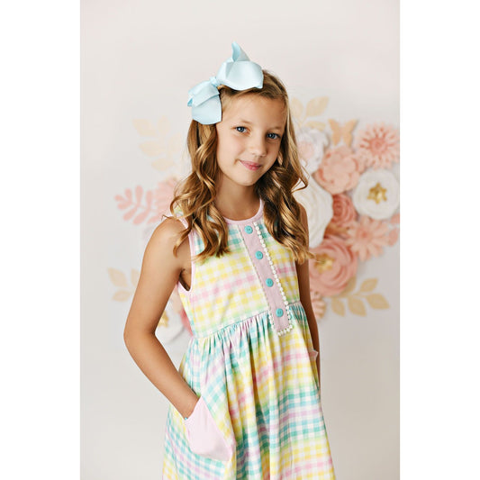 Rainbow Gingham Dress