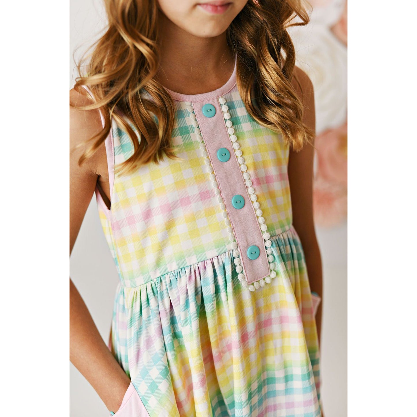 Rainbow Gingham Dress