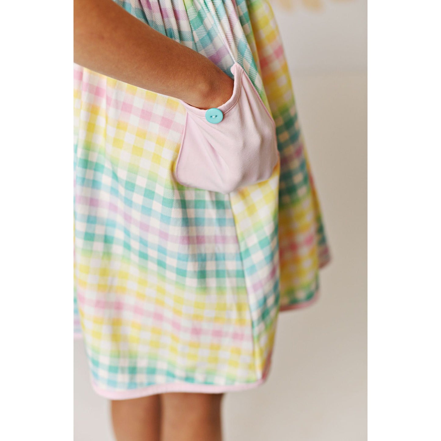 Rainbow Gingham Dress