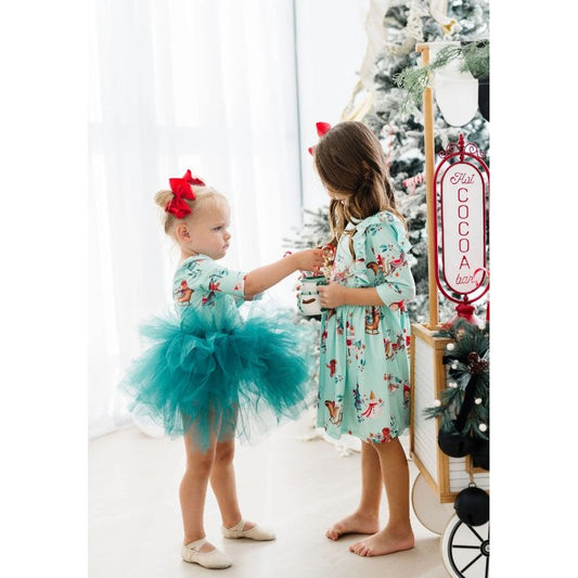 Believe in Your Elf Ruffle Twirl Dress