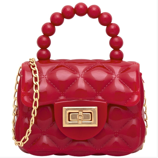Red Quilted Mini Jelly Purse