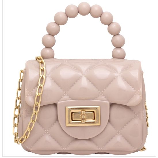 Khaki Quilted Mini Jelly Purse