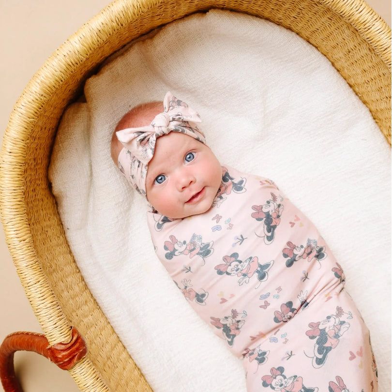 Minnie Mouse Knit Swaddle Blanket