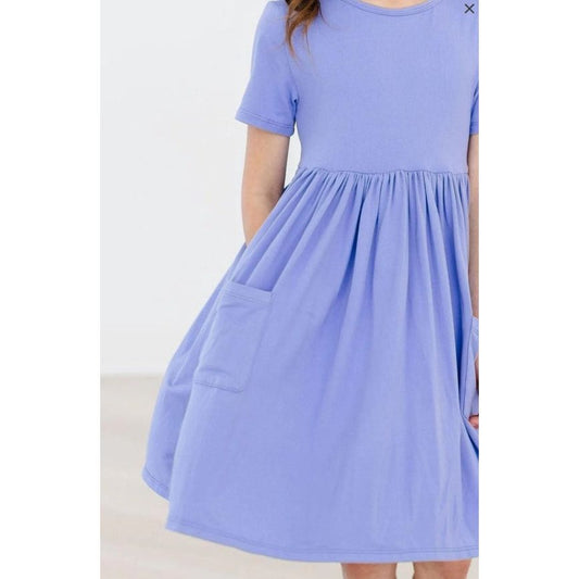 Periwinkle S/S Pocket Twirl Dress