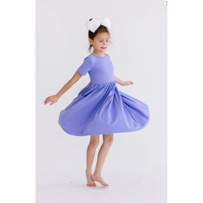 Periwinkle S/S Pocket Twirl Dress