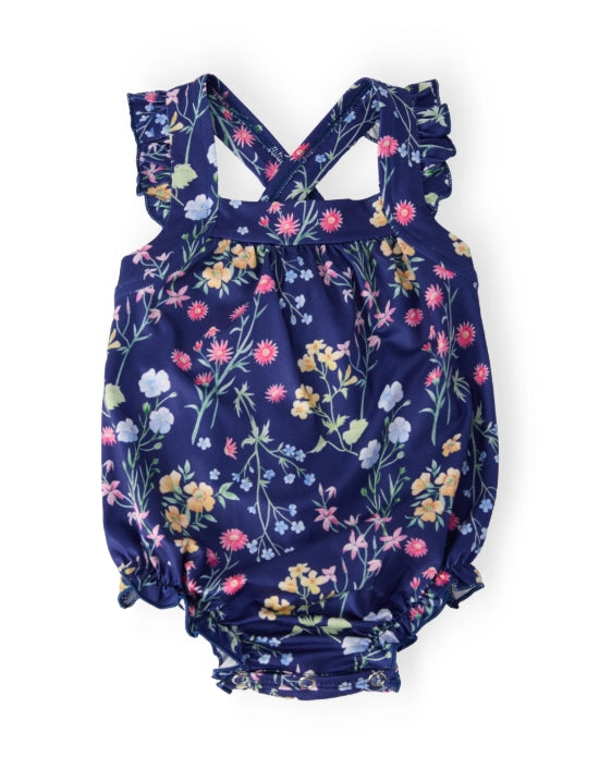 Sunny Meadow Ruffle Cross Back Romper