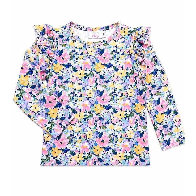 Fall Floral L/S Ruffle Shirt