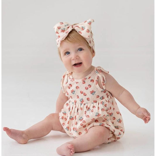 Strawberry Sweetheart Baby Romper