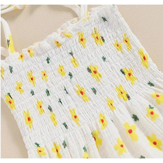 Yellow Bloom Bubble Romper