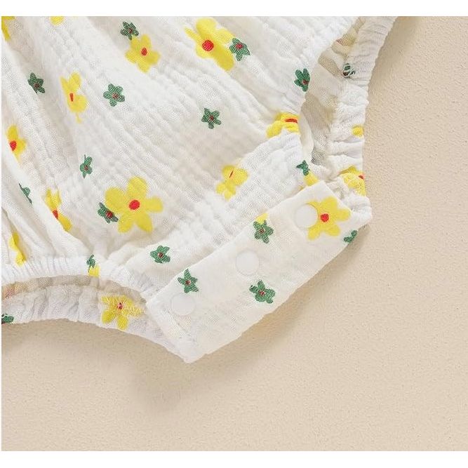 Yellow Bloom Bubble Romper