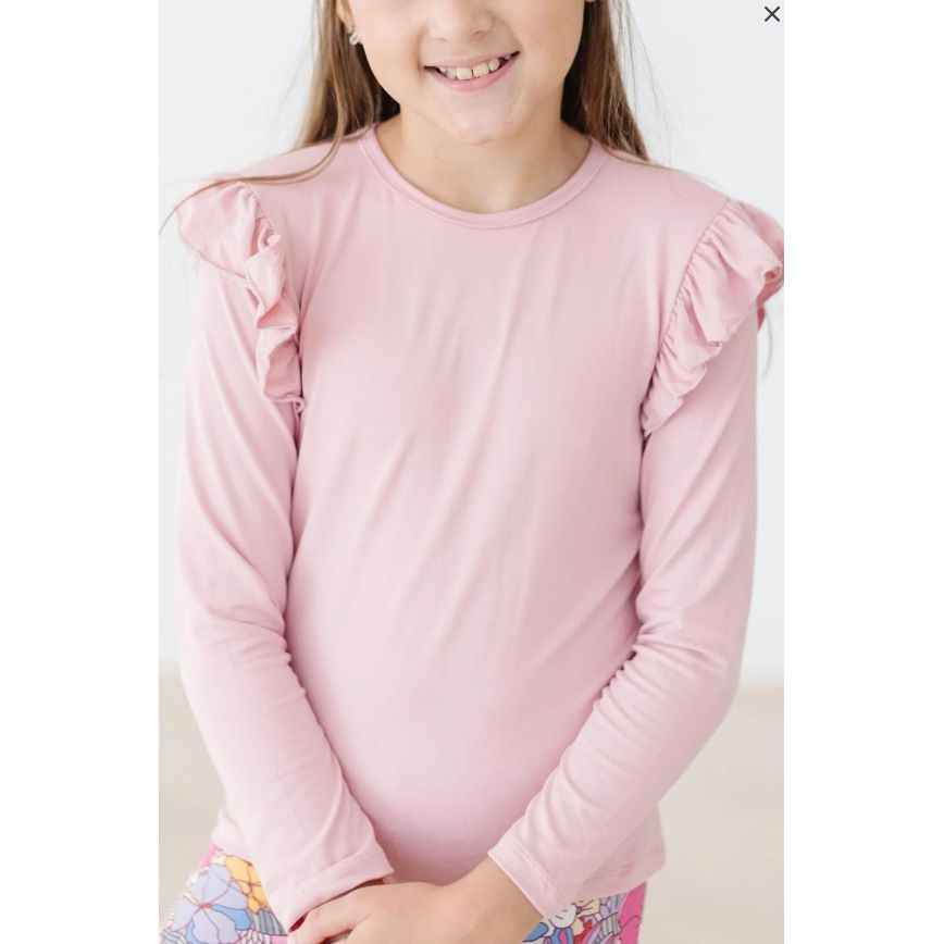 Vintage Pink L/S Ruffle Shirt