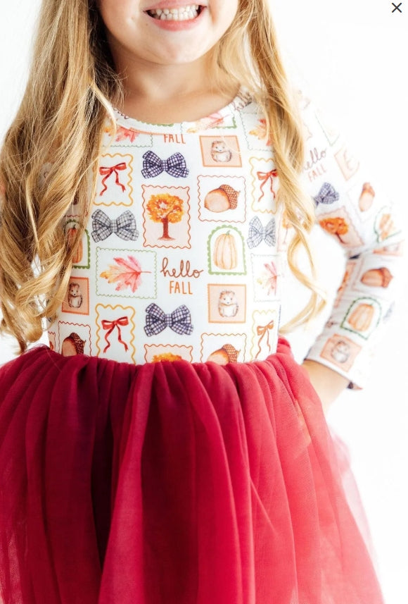Hello Fall L/S Tutu Dress