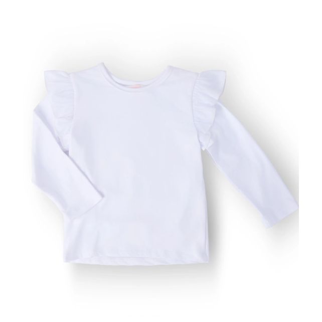White L/S Ruffle Shirt