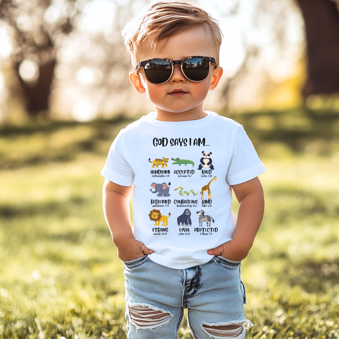 God Says I Am... Boys Graphic Tee Shirt
