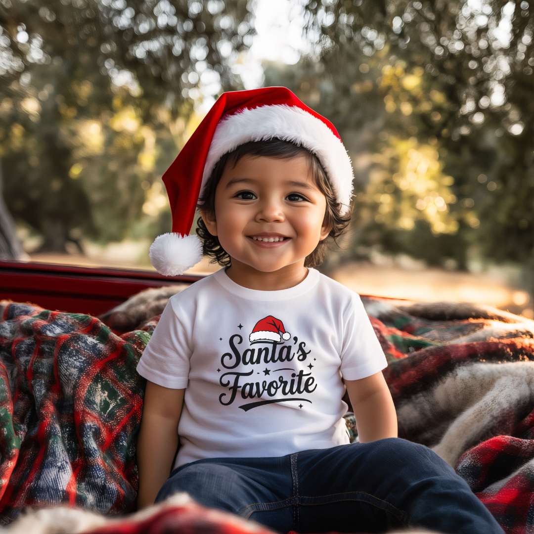 Santa's Favorite Baby Graphic Tee Shirt