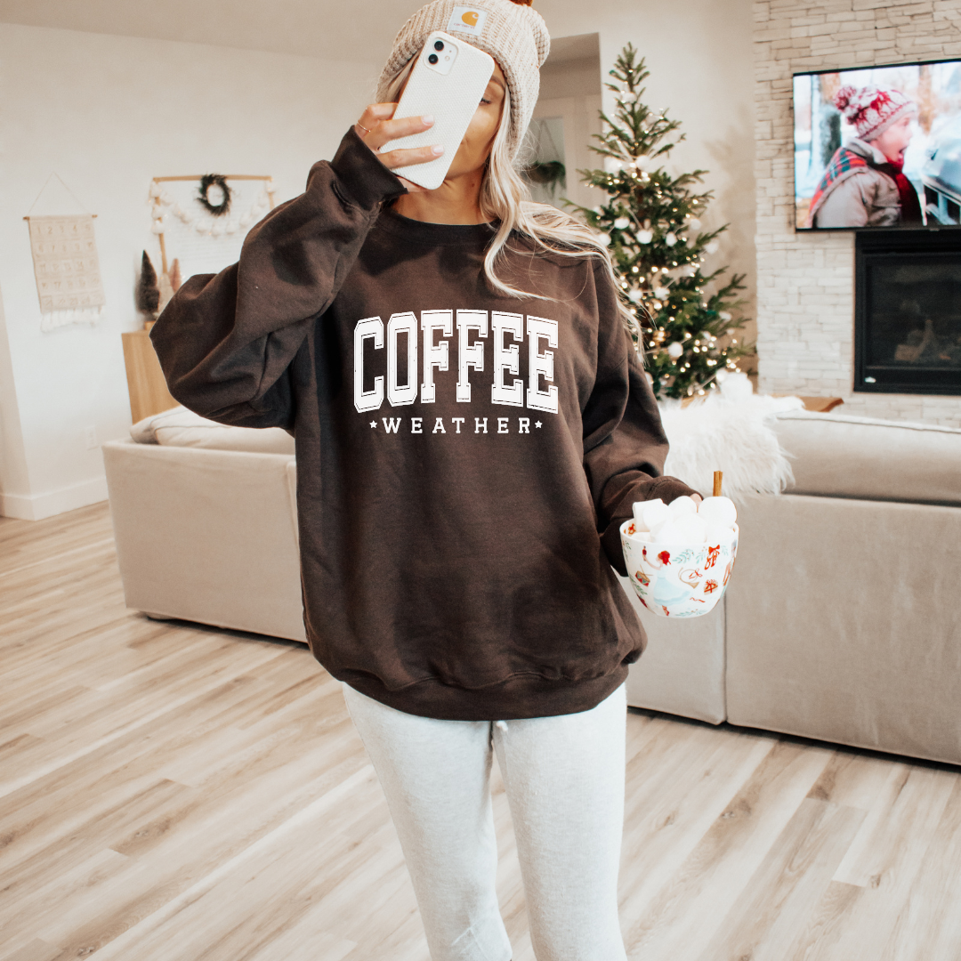 Coffee Weather Adult Graphic Sweatshirt
