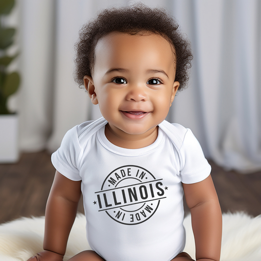 Made In Illinois Graphic Baby Bodysuit