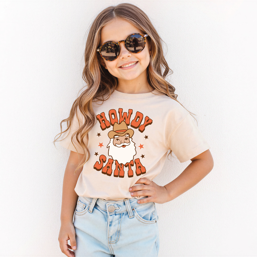 Howdy Santa Tween Graphic Tee Shirt
