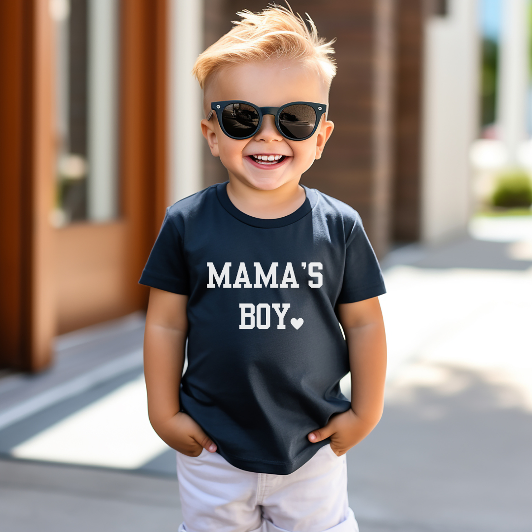 Mama's Boy Navy Graphic Shirt