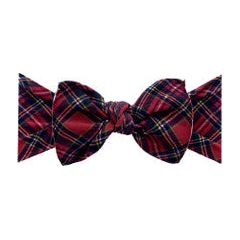 Red Tartan Printed Knot Headband