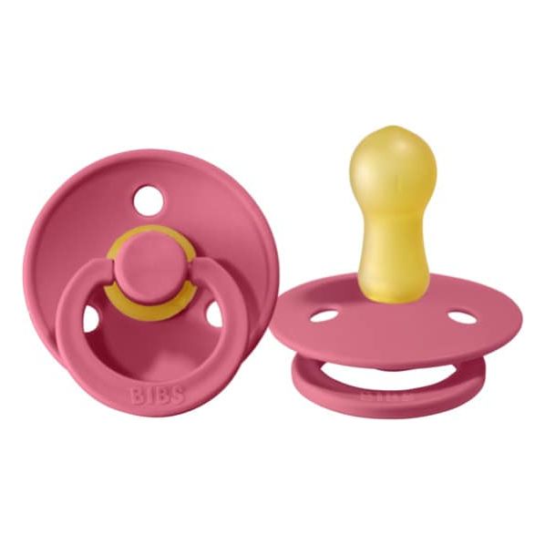 BIBS Pacifier Original COLOUR Latex 2 PK Coral