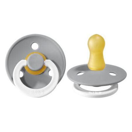 BIBS Pacifier Original COLOUR Latex 2 PK Cloud GLOW