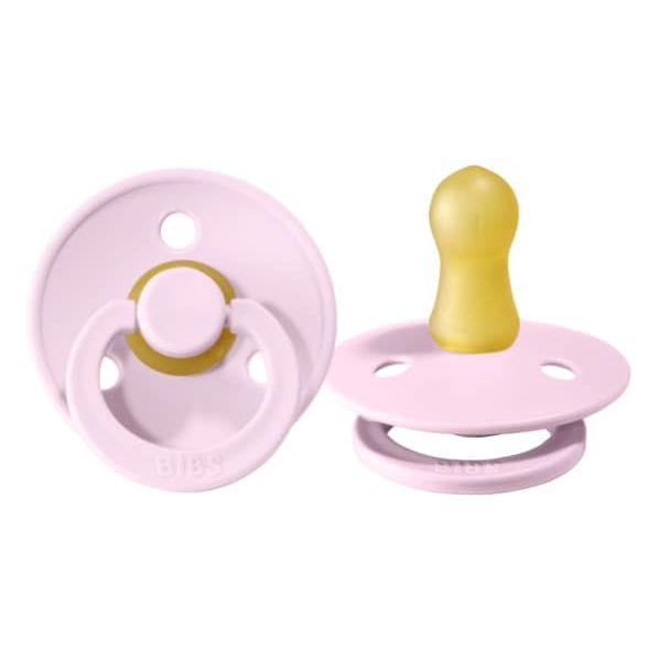 BIBS Pacifier Original COLOUR Latex 2 PK Baby Pink
