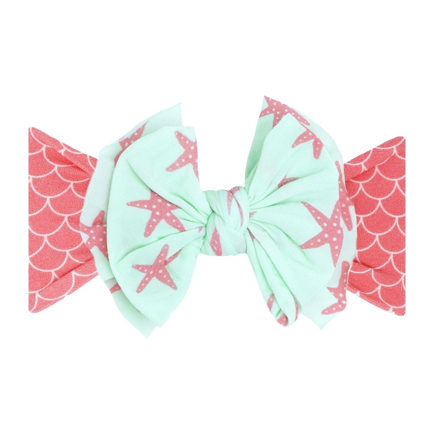 Coral Mermaid Printed FAB-BOW-LOUS Headband