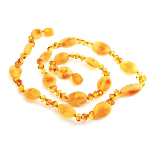 Hen & Chicks Gold Amber Necklace