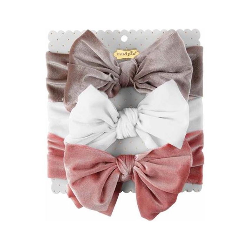 Grey Velvet Headband Set