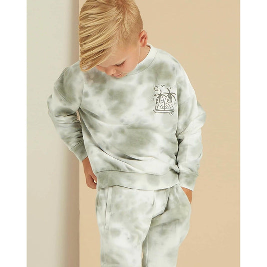 Aqua Tie Dye Sweatshirt