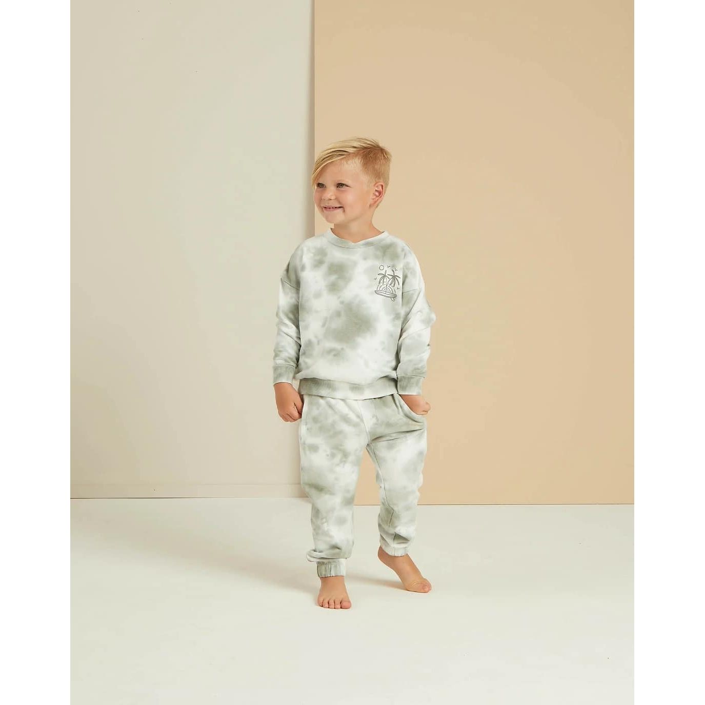 Aqua Tie Dye Sweatshirt