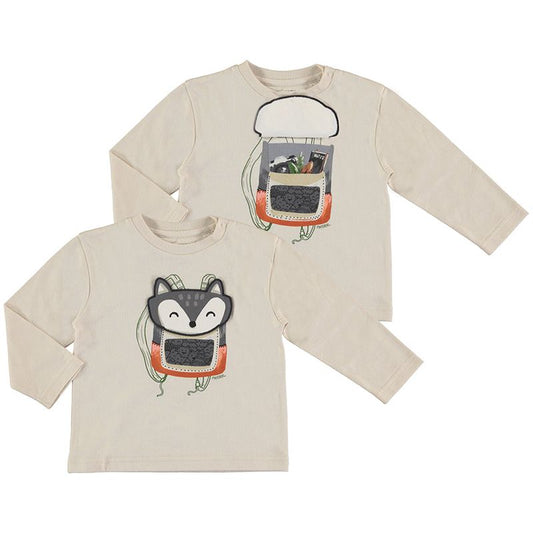 Raccoon Backpack Long Sleeve Shirt