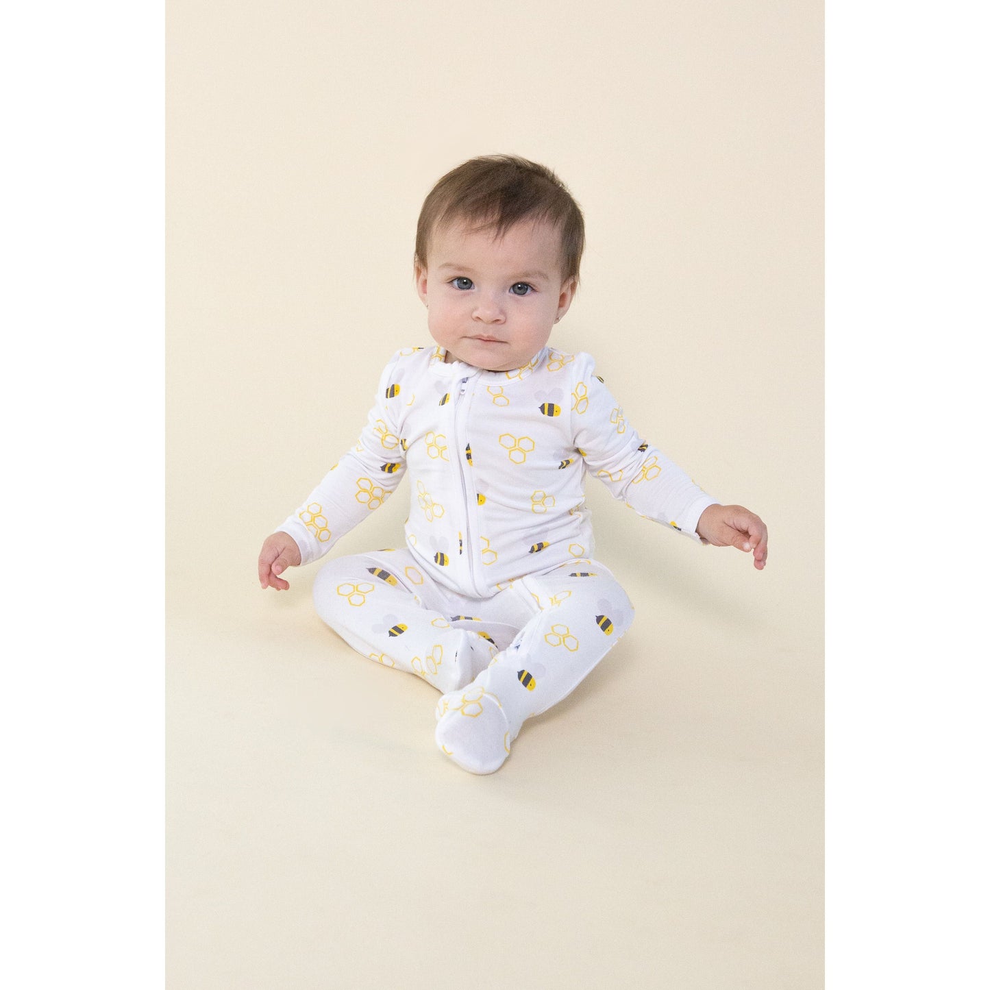 Bees 2 Way Zipper Footie