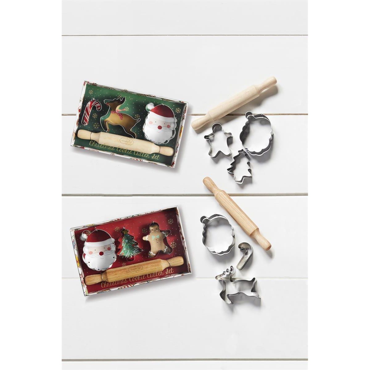 Green Christmas Cookie Cutter Set