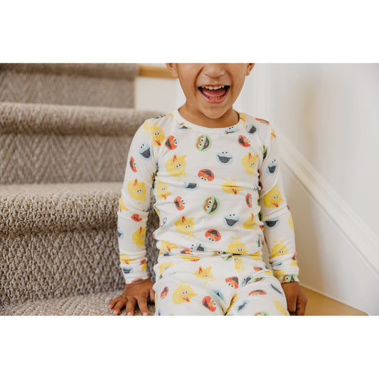 Sesame Scribbles 2 Piece Long Sleeve Pajamas