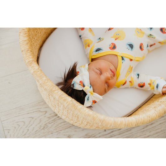 Sesame Scribbles Knit Headband Bow